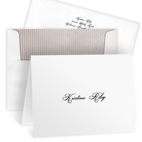 Luxury Kristine Folded Note Card Collection - Raised Ink